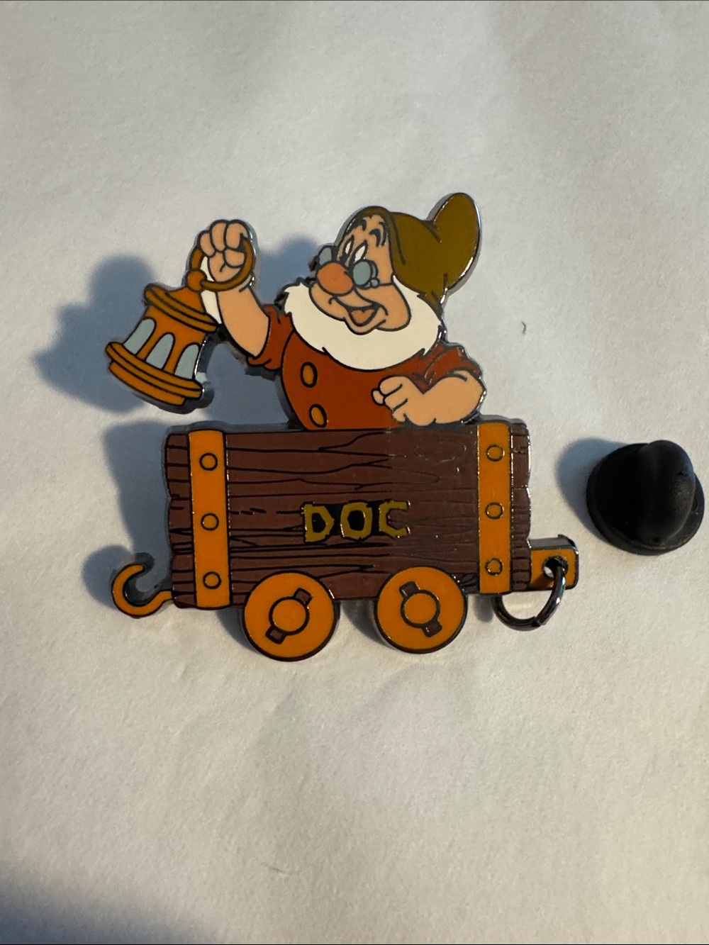 Doc Dwarf Enamel Pin - Brown and Orange